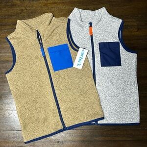 NWT Boys Fleece Lined Vests